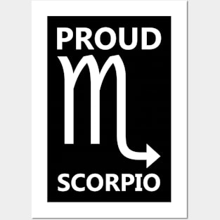 Proud Scorpio White Posters and Art